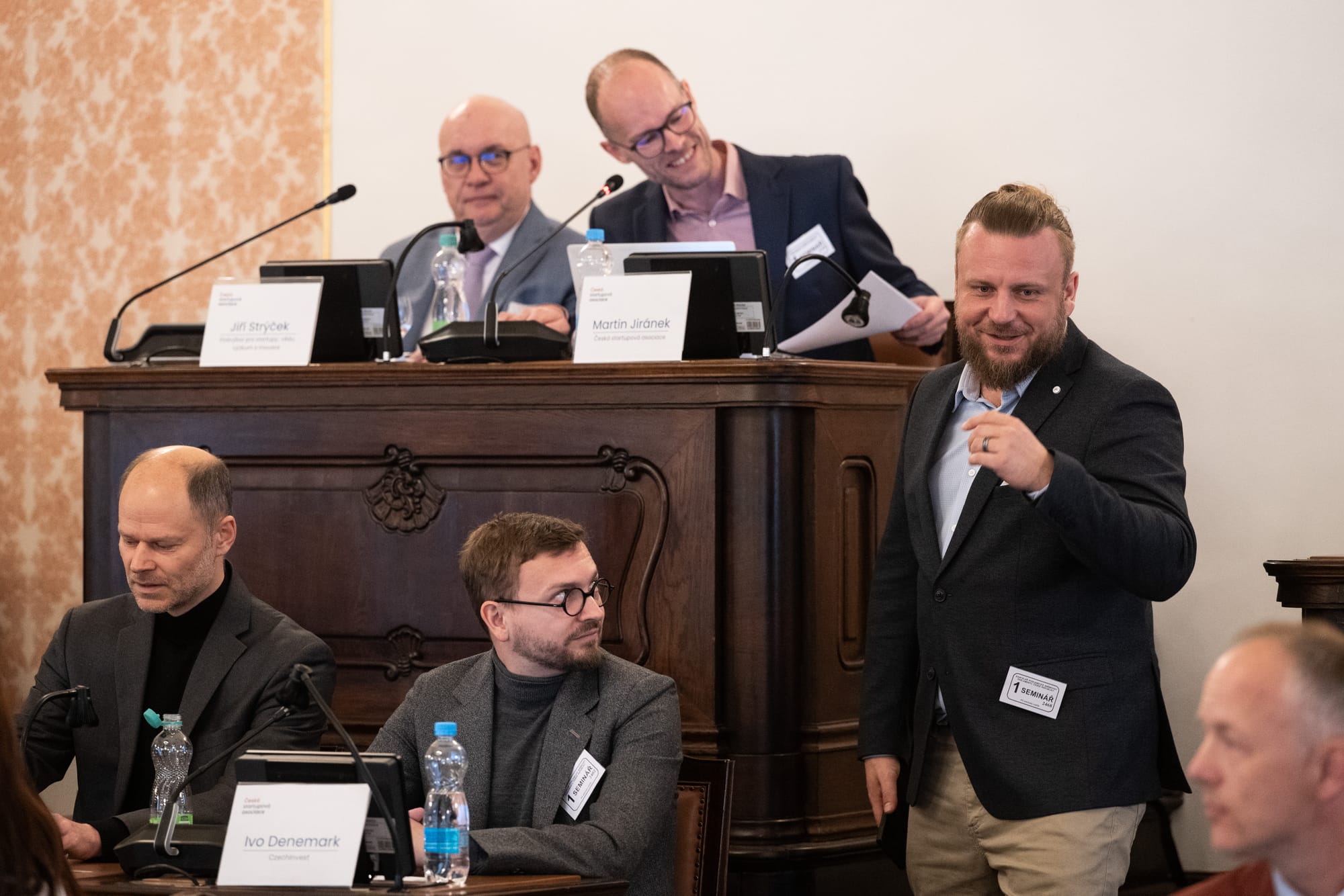 Radek Špicar (Svaz průmyslu a dopravy ČR), Jiří Strýček (Podvýbor pro startupy, výzkum, vědu a inovace), Ivo Denemark (CzechInvest), Martin Jiránek (ČSA), Vojta Roček (Presto Ventures), Ondřej Tomek (Impulse Capital)